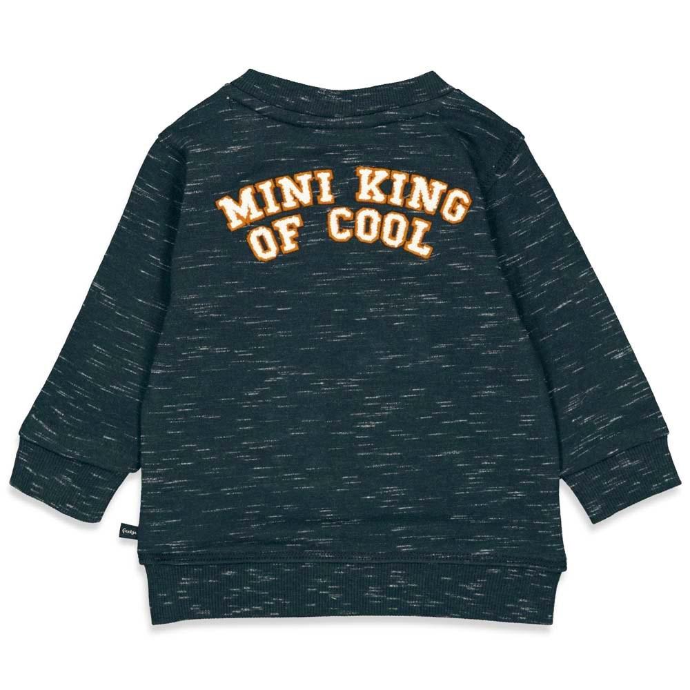 Babys Sweater - King Of Cool van Feetje in de kleur Marine melange in maat 86.