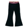 Meisjes Flared broek rib - Flowers For Life van Jubel in de kleur Marine in maat 128.