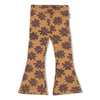 Meisjes Flared broek AOP - Flowers For Life van Jubel in de kleur Camel in maat 128.