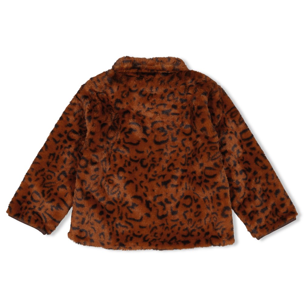Meisjes Fake Fur jasje - Color Me Panther van Jubel in de kleur d.Bruin in maat 128.