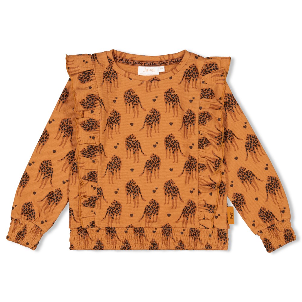 Jubel Longsleeve ruches AOP - Color Me Panther