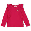 Meisjes Longsleeve - Miss Universe van Jubel in de kleur Fuchsia in maat 128.