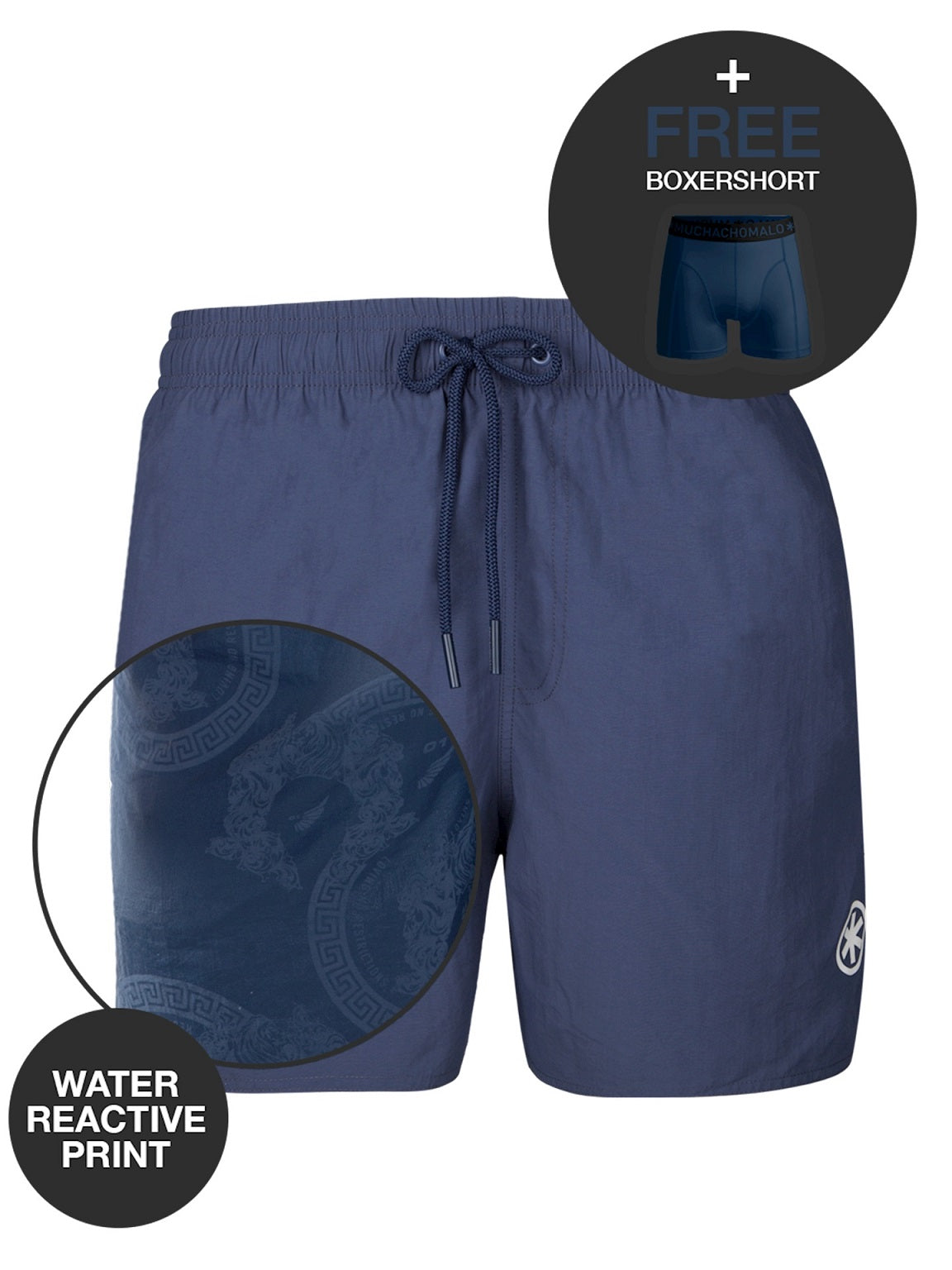 Muchachomalo Swim Shorts Water React Blue