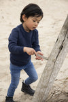 Meisjes Boys Novan jeans knit van  in de kleur Blue jeans in maat 98/104.