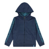 Jongens Cardigan with hood van Koko Noko in de kleur Blue in maat 128.