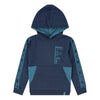 Jongens Sweater with hood van Koko Noko in de kleur Blue in maat 128.