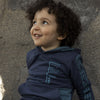 Jongens Sweater with hood van Koko Noko in de kleur Blue in maat 128.