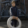 Jongens Sweater with hood van Koko Noko in de kleur Blue in maat 128.