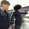 Jongens Sweater with hood van Koko Noko in de kleur Blue in maat 128.