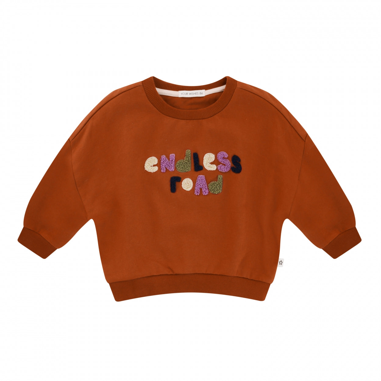 Meisjes Sweater Solid | Nio van Your Wishes in de kleur Ginger Biscuit in maat 92.