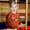 Meisjes Sweater Solid | Nio van Your Wishes in de kleur Ginger Biscuit in maat 92.
