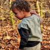 Jongens Sweater Colorblock | Blaze van Your Wishes in de kleur Dark Brown in maat 134-140.