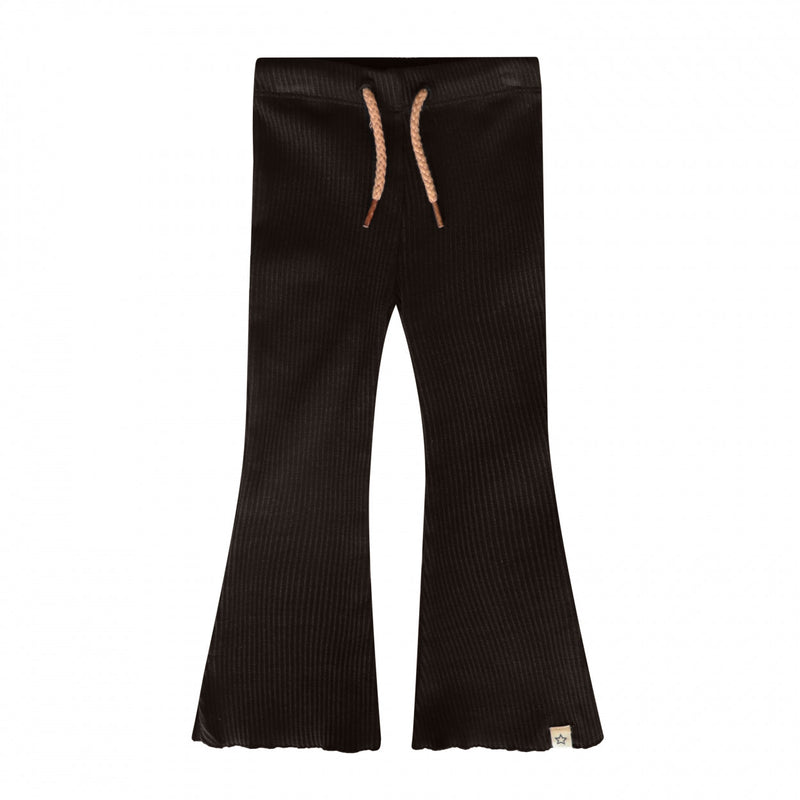 Meisjes Broek Twist | Geertje van Your Wishes in de kleur Dark Brown in maat 134-140.