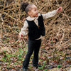 Meisjes Broek Twist | Geertje van Your Wishes in de kleur Dark Brown in maat 134-140.