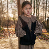 Meisjes Jurk Saxon | Geanne van Your Wishes in de kleur Dark Brown in maat 92.