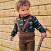 Jongens Shirt lange mouw Ducks | George van Your Wishes in de kleur Dark Brown in maat 92.