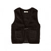 Meisjes Vest Woody | Grazia van Your Wishes in de kleur Dark Brown in maat 134-140.