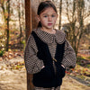 Meisjes Vest Woody | Grazia van Your Wishes in de kleur Dark Brown in maat 134-140.