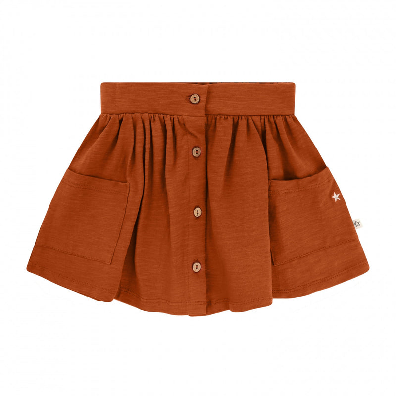 Meisjes Rokje Slub | Benthe van Your Wishes in de kleur Ginger Biscuit in maat 92.