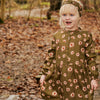 Meisjes Jurk Wild Daisy | Dawn van Your Wishes in de kleur Dark Olive in maat 92.