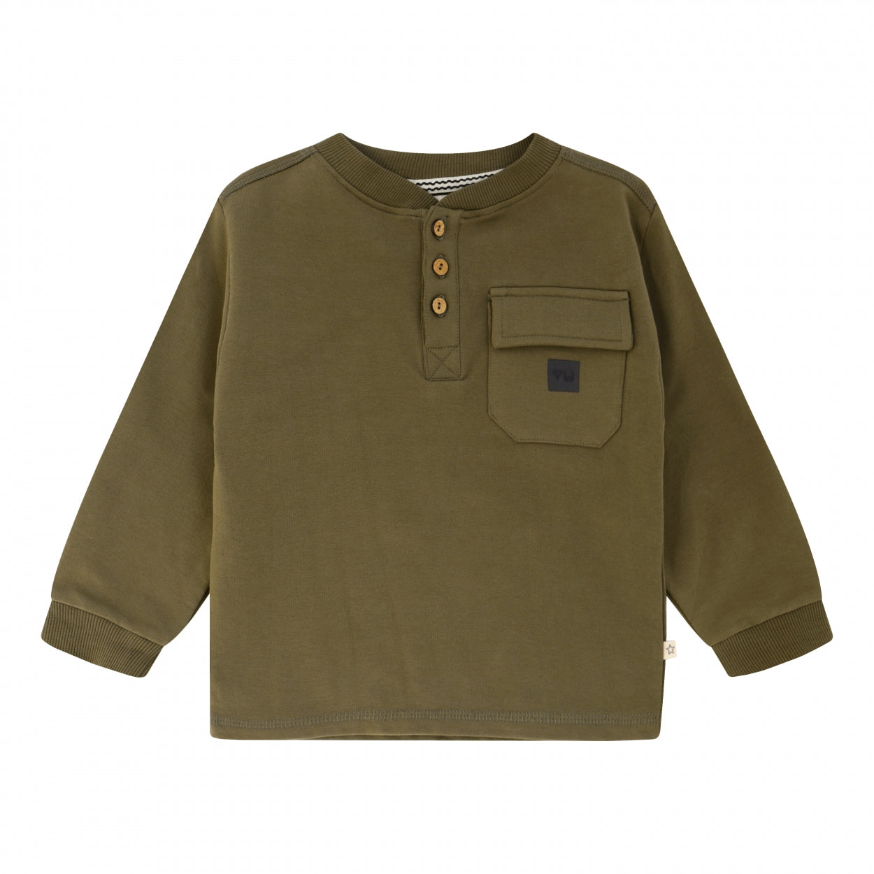 Jongens Sweater Solid | George van Your Wishes in de kleur Dark Olive in maat 92.