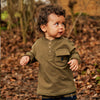 Jongens Sweater Solid | George van Your Wishes in de kleur Dark Olive in maat 92.