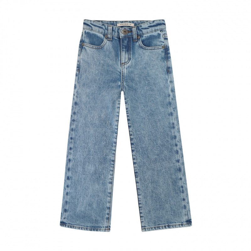 Meisjes Spijkerbroek Dana | Stretch Denim van Your Wishes in de kleur Sky Blue in maat 140.