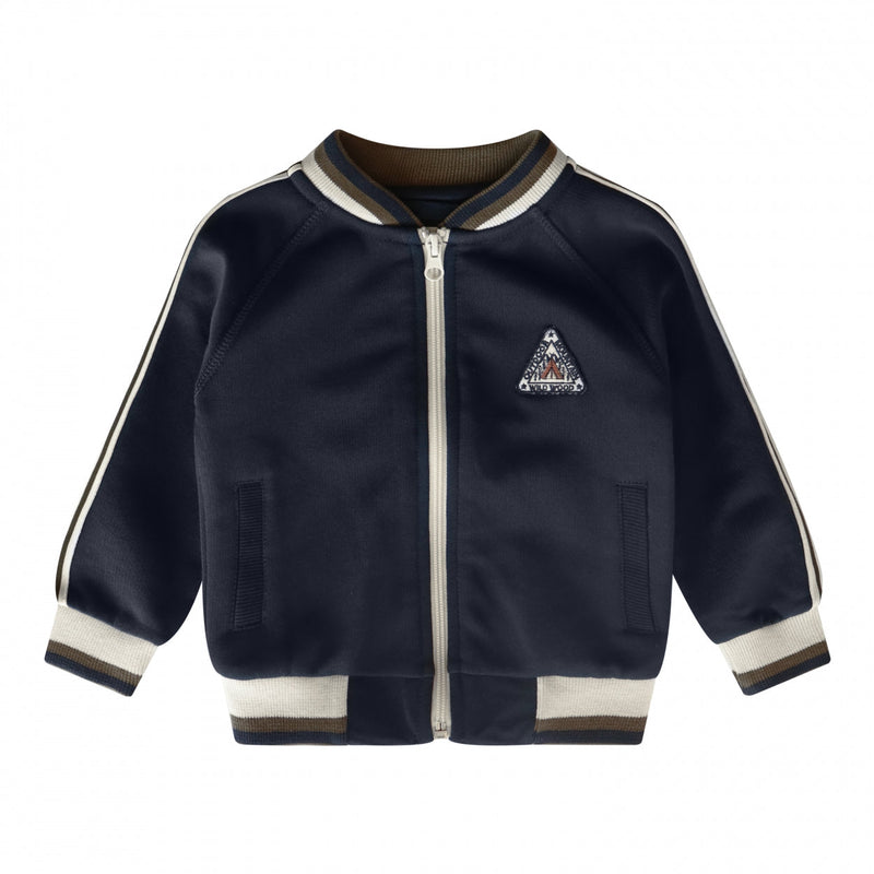 Jongens Vest Trainer | Camiel van Your Wishes in de kleur Night Blue in maat 134-140.