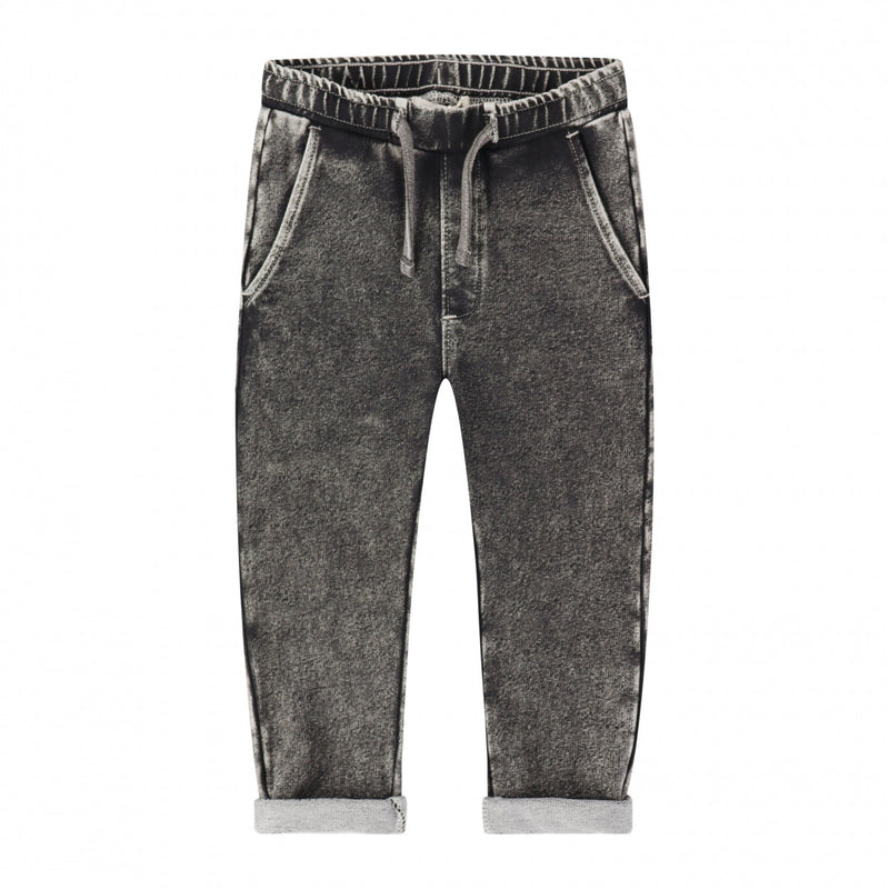 Jongens Spijkerbroek Knitted Denim | Ed van Your Wishes in de kleur Light Grey in maat 92.