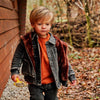 Jongens Spijkerjas Knitted Denim | Gregory van Your Wishes in de kleur Light Grey in maat 92.