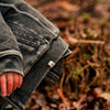 Jongens Spijkerjas Knitted Denim | Gregory van Your Wishes in de kleur Light Grey in maat 92.