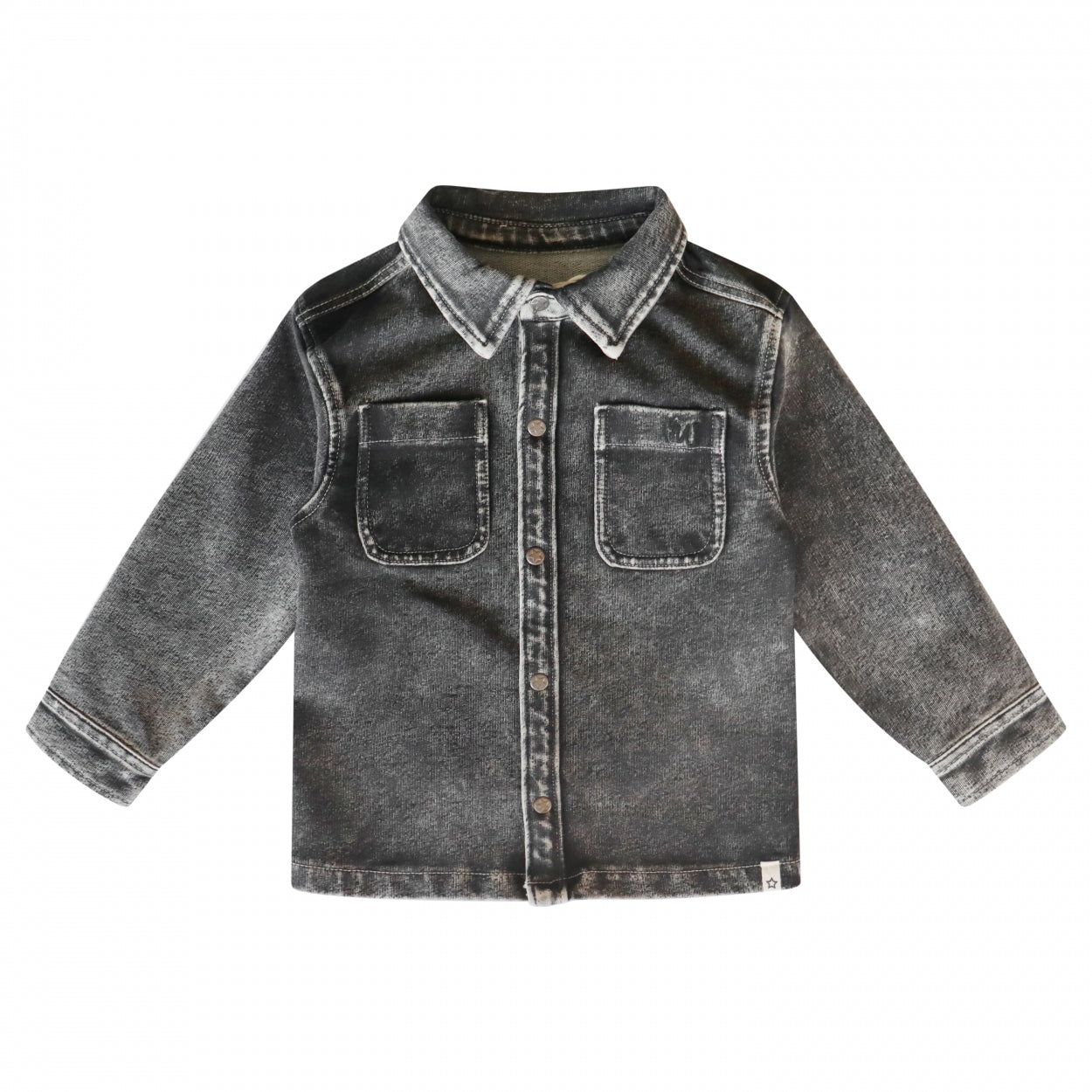 Your Wishes Shirt lange mouw Knitted Denim | Gerrit