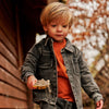 Jongens Shirt lange mouw Knitted Denim | Gerrit van Your Wishes in de kleur Light Grey in maat 92.