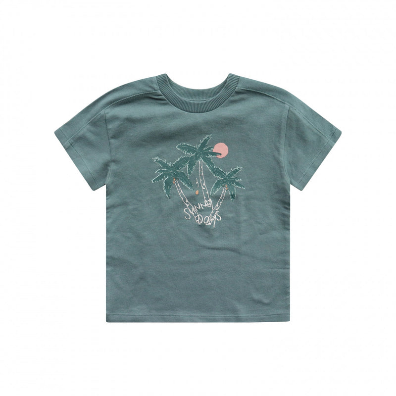 Jongens Shirt Solid | Eddie van Your Wishes in de kleur Goblin Blue in maat 92.