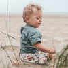 Jongens Shirt Solid | Eddie van Your Wishes in de kleur Goblin Blue in maat 92.