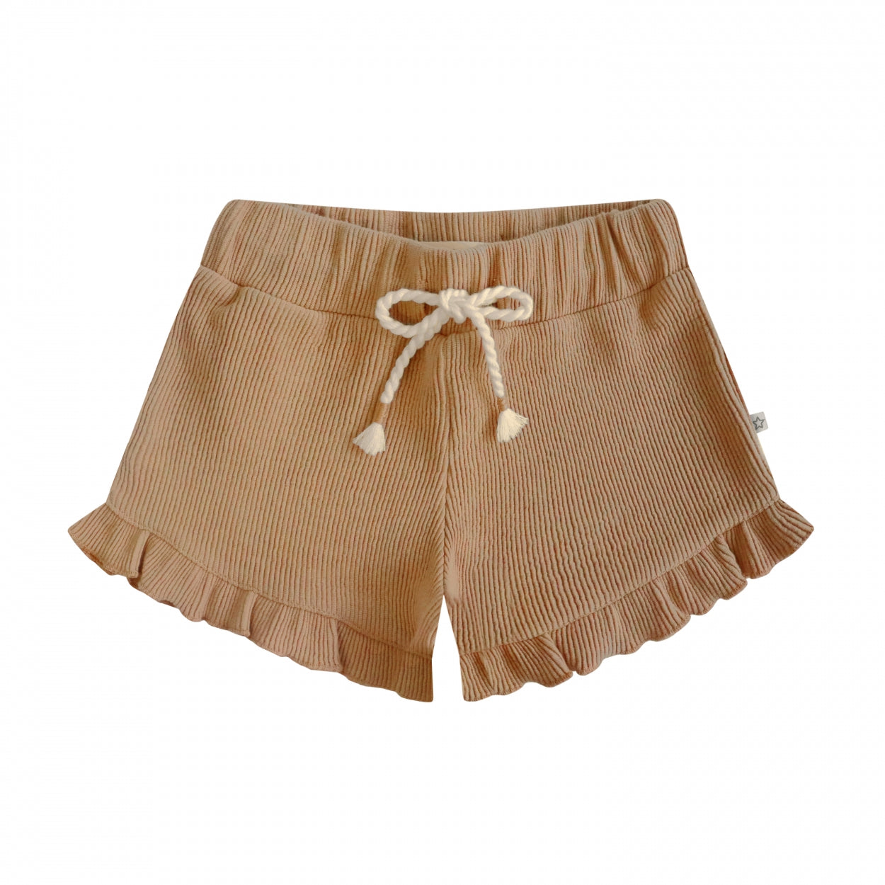 Meisjes Broek Ottoman Rib | Amira van Your Wishes in de kleur Indian Tan in maat 92.