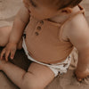 Meisjes Romper Ottoman Rib | Elvi van Your Wishes in de kleur Indian Tan in maat 68.
