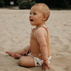 Meisjes Romper Ottoman Rib | Elvi van Your Wishes in de kleur Indian Tan in maat 68.