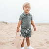 Jongens Broek Towel | Enrico van Your Wishes in de kleur Goblin Blue in maat 92.
