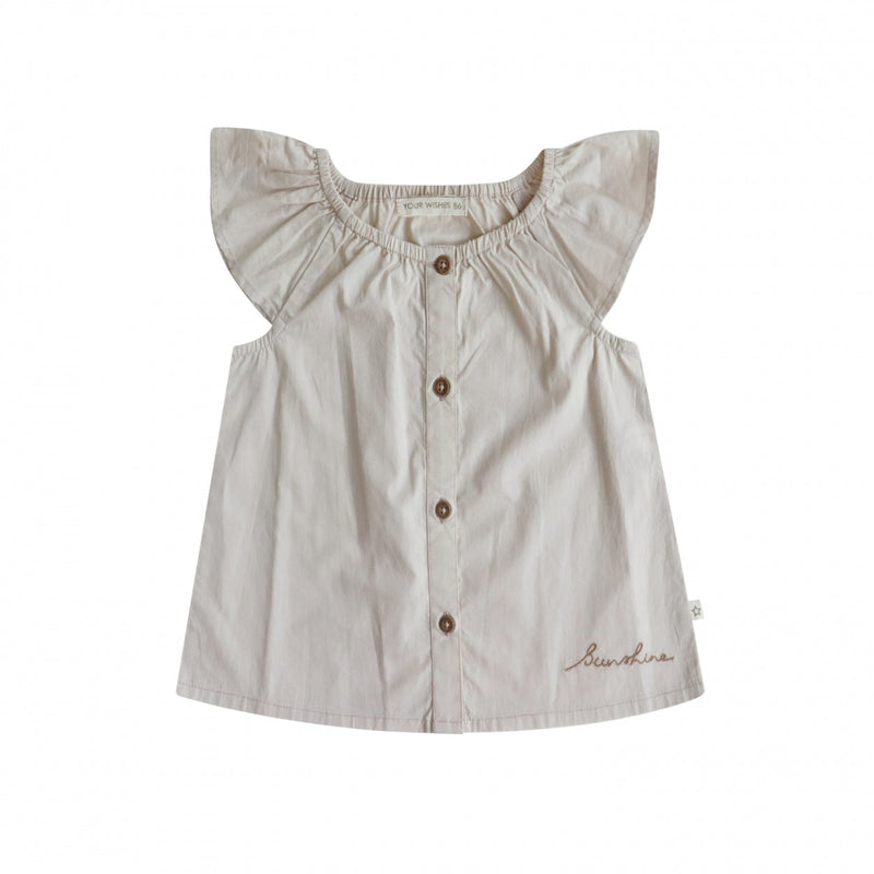 Meisjes Shirt Sunshine | Evara van Your Wishes in de kleur Almond in maat 92.