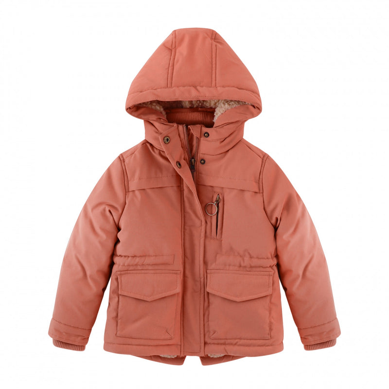 Meisjes Jas Oumi | Parka van Your Wishes in de kleur Canyon Rose in maat 122-128.