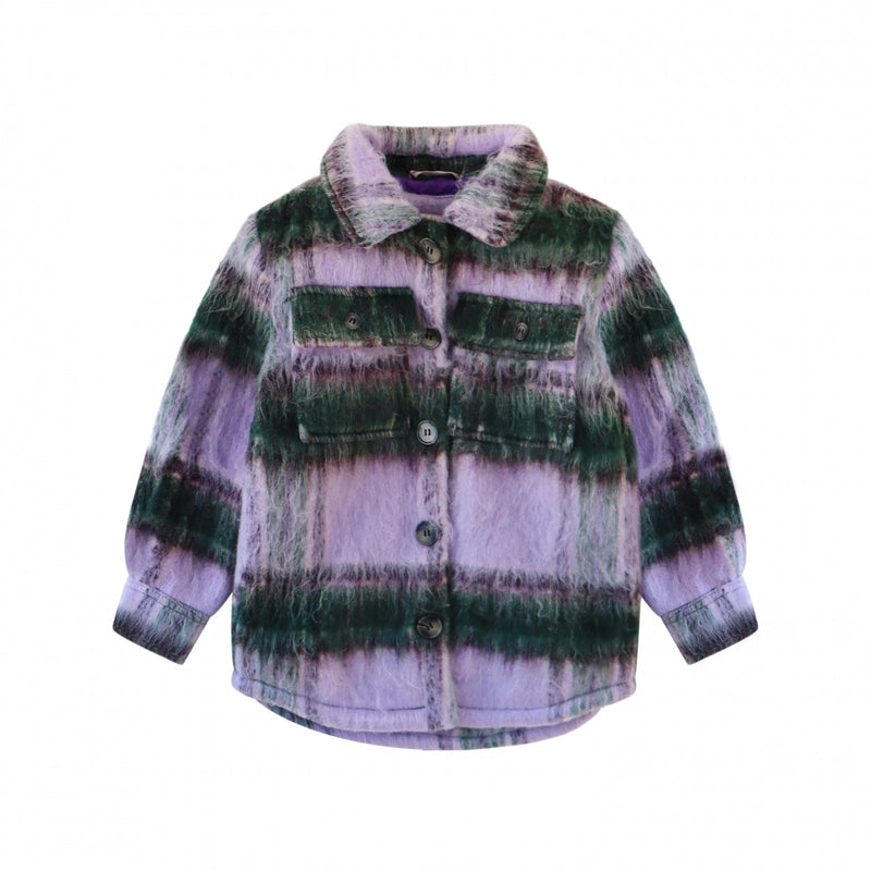Meisjes Jas Orly | Wool Check van  in de kleur Multicolor in maat 122-128.