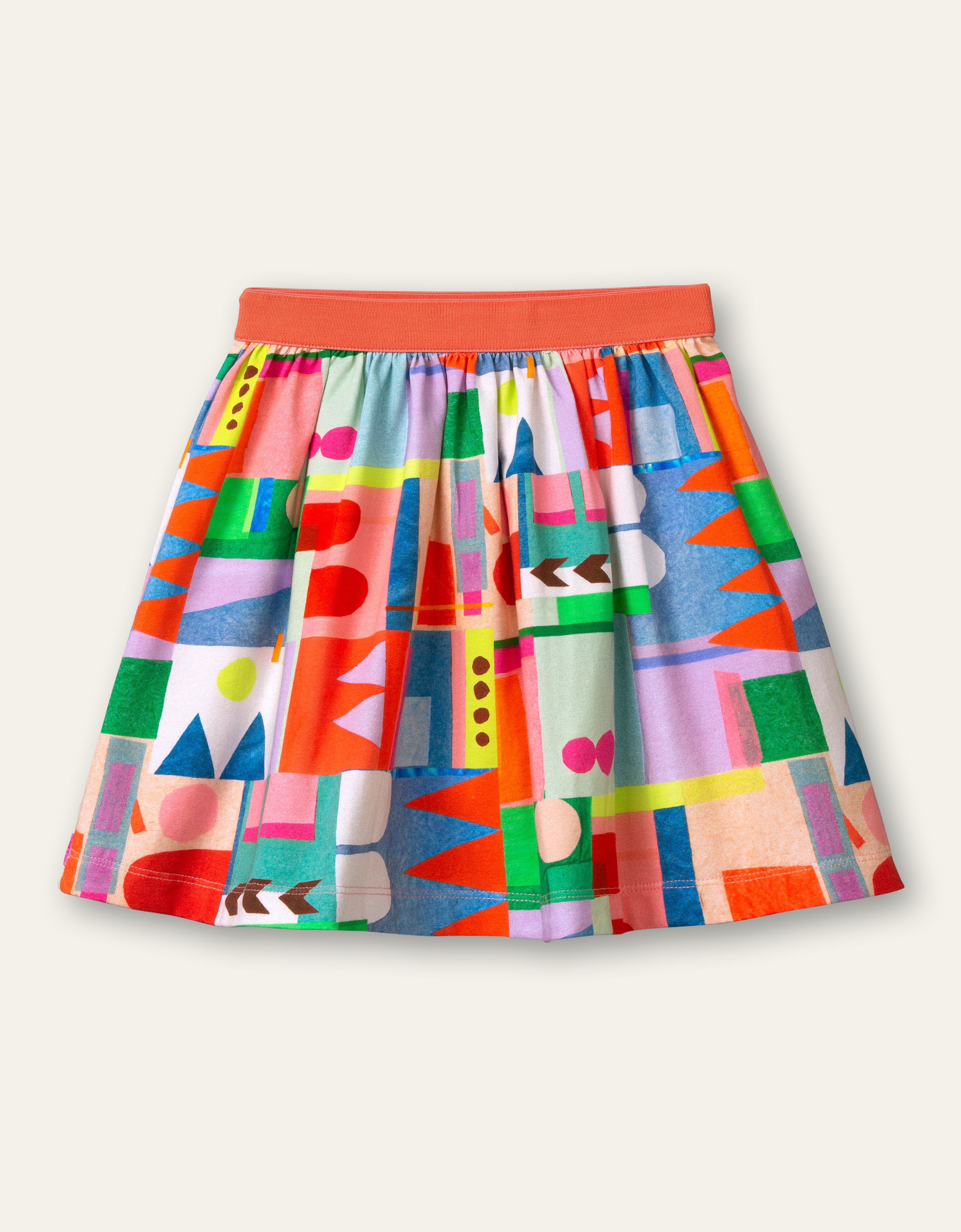 Oilily Taptap jersey skirt 52 AOP Graphic collage riviera blue