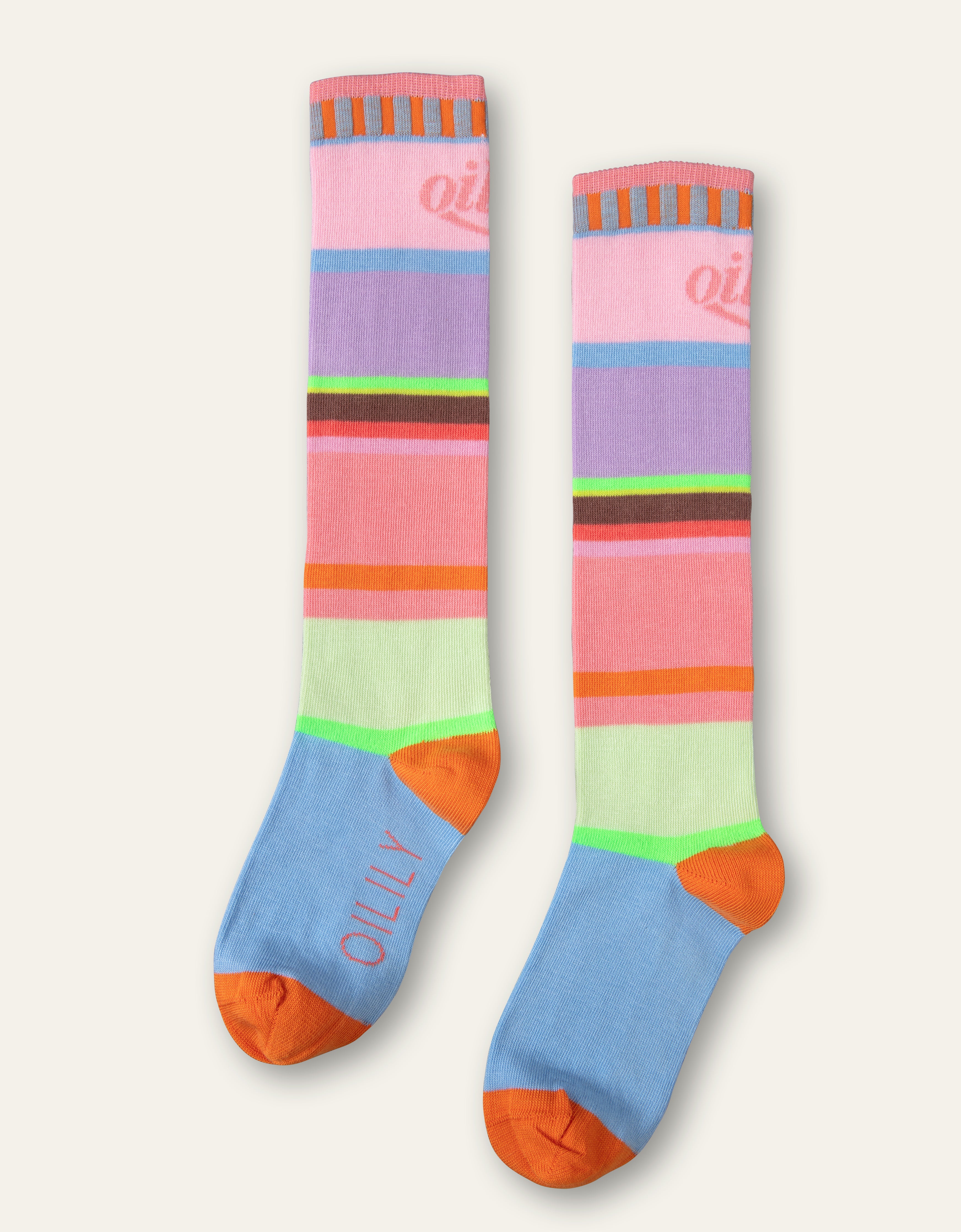 Oilily Manuela knee socks 62 multicolor stripe with OILILY
