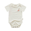 Meisjes Romper Juste | Cherry van Your Wishes in de kleur Ecru in maat 74.