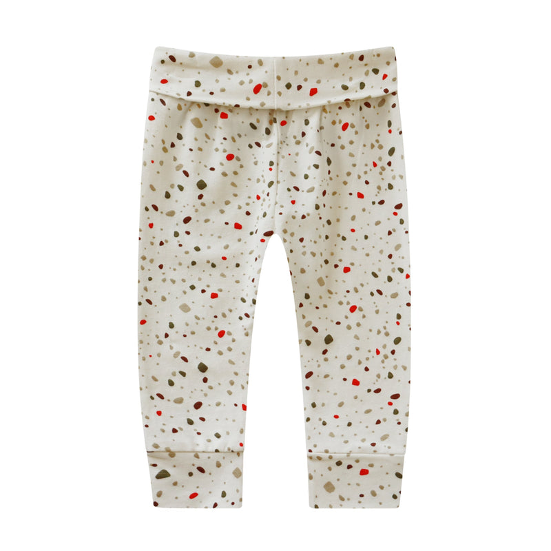 Jongens Broek Jesse | Stones van Your Wishes in de kleur Ecru in maat 74.