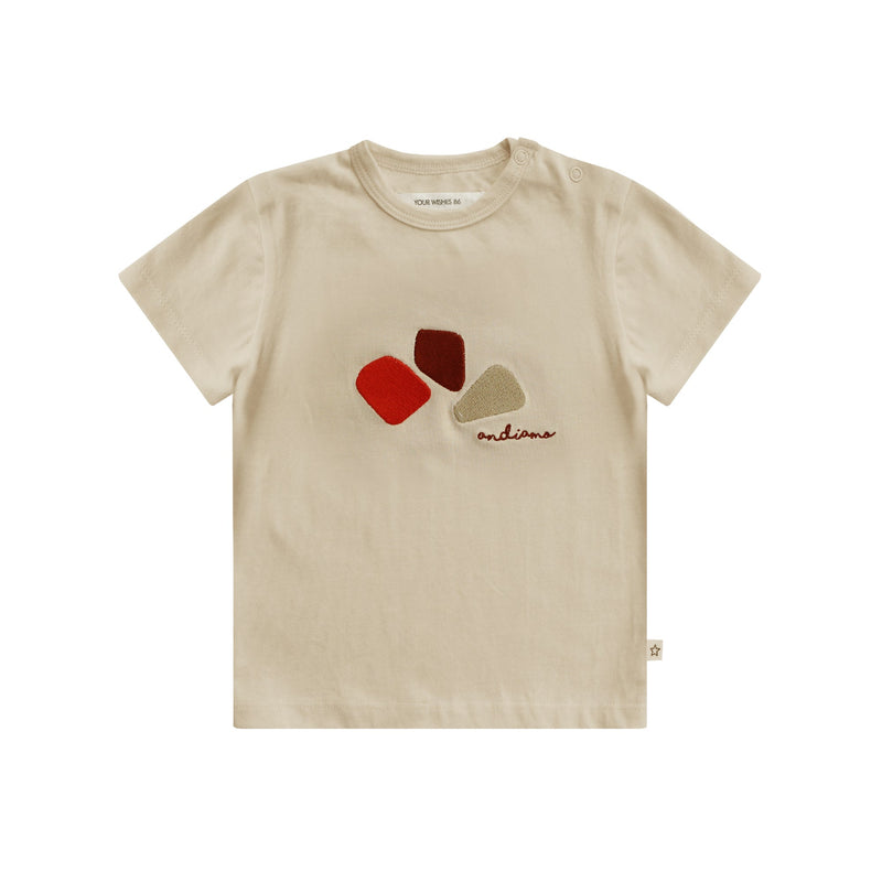 Jongens Shirt Arwen | Stone van Your Wishes in de kleur Putty in maat 74.