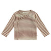 Jongens Overslagshirt Ali | Estate van Your Wishes in de kleur Putty in maat 74.