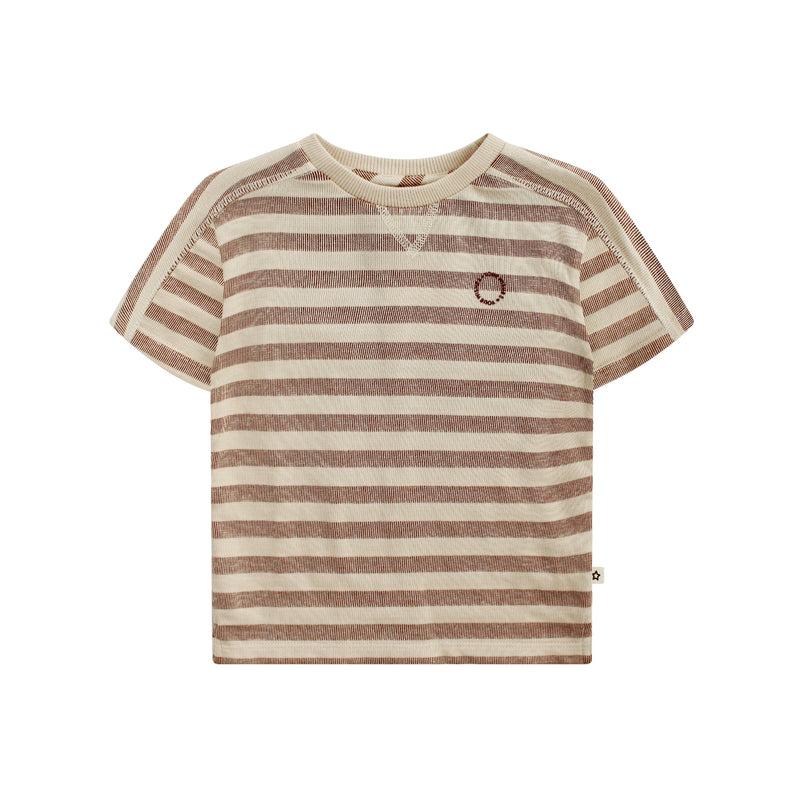 Jongens Shirt Elthan | Linea van Your Wishes in de kleur Putty in maat 134-140.