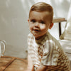 Jongens Shirt Elthan | Linea van Your Wishes in de kleur Putty in maat 134-140.